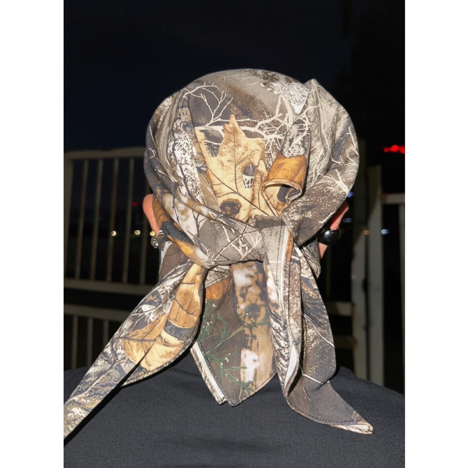 Japanese Brand Vintage Style Y2K Camouflage Headscarf Bandana Size ONE SIZE - 3 Thumbnail