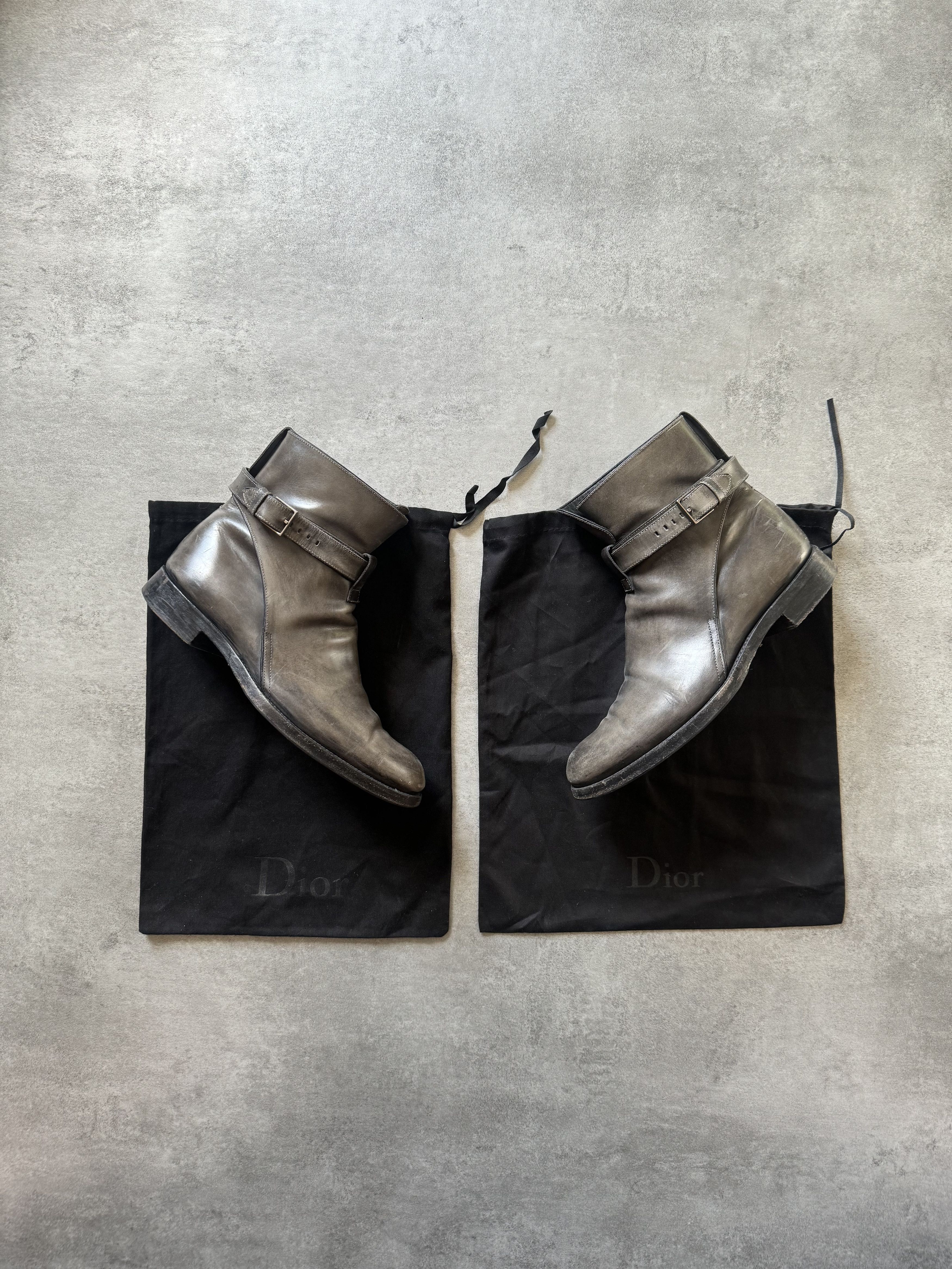 image of Archival Clothing x Dior Fw2011 Dior Leather Boots By Kris Van Assche in Brown, Men's (Size 9)