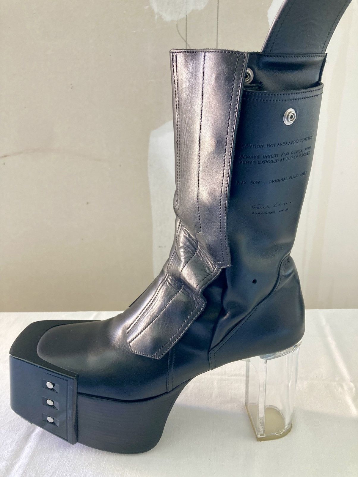 Rick Owens Fog Pocket KISS Boots | Grailed