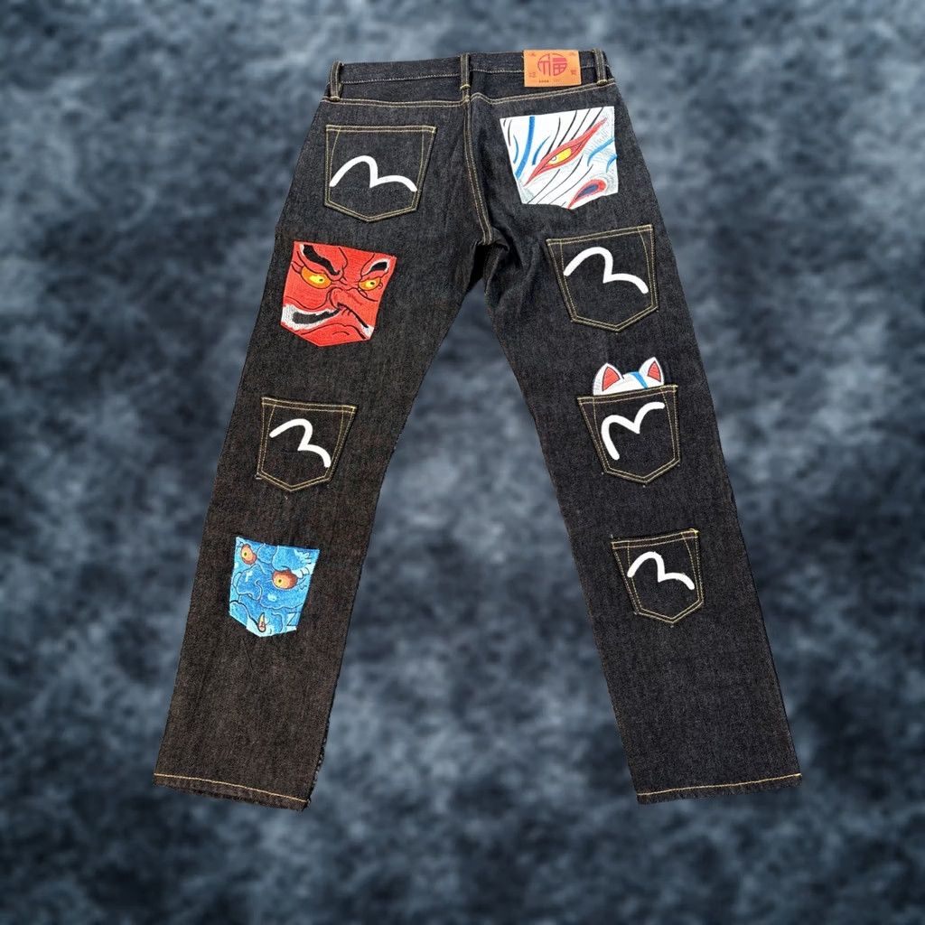 Vintage VINTAGE Embroidered Jeans Womens 30x29 High Rise Dark Wash All Over Y2K Jeans Straight Black Womens 30 Inseam 29 in High Rise Embroidered Jeans Size 30" / US 8 / IT 44 - 1 Thumbnail