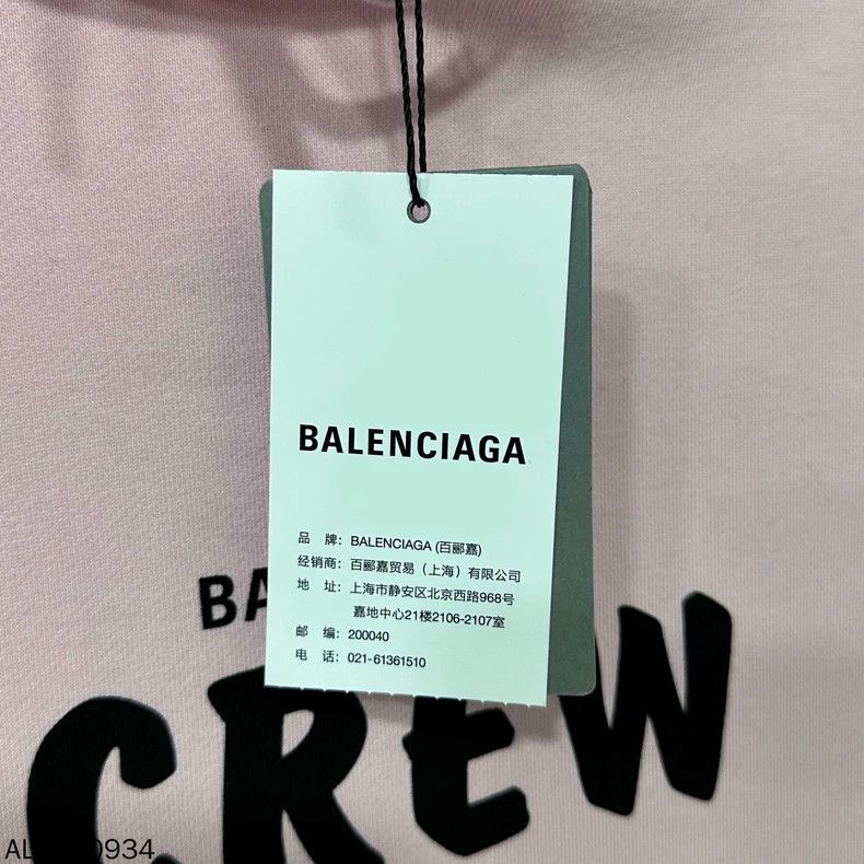Balenciaga Balenciaga Crew Pink Hoodie 2501-Nextarrow Size US S / EU 44-46 / 1 - 6 Thumbnail