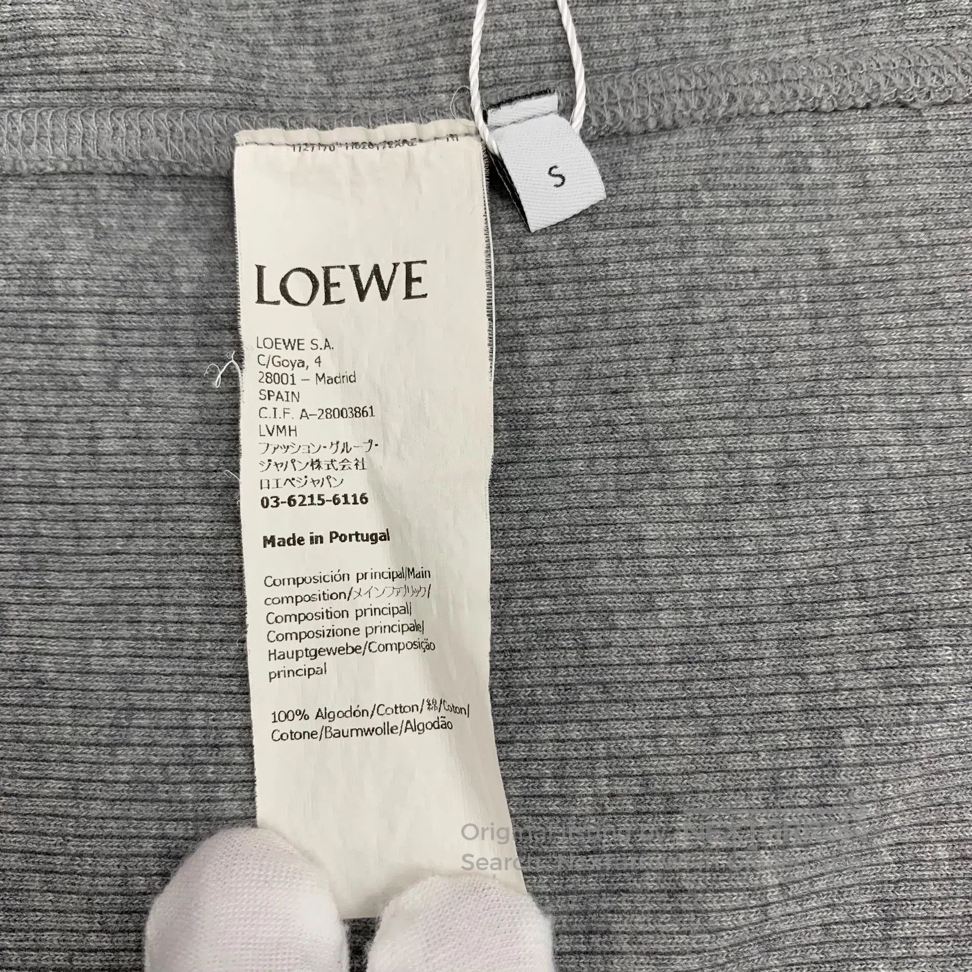Loewe Loewe 24 Gray Logo Embroidered Cotton Sweater. Size S / US 4 / IT 40 - 6 Thumbnail