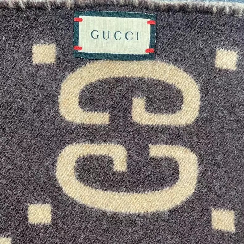 Gucci Gucci Caramel-colored double G full print scarf 2501-Nextar Size ONE SIZE - 3 Thumbnail