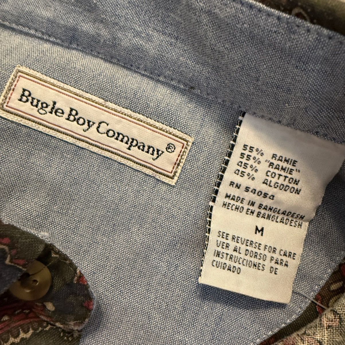 Vintage Vintage 90s Bugle Boy Button Down Paisley Shirt Medium Size US M / EU 48-50 / 2 - 5 Thumbnail