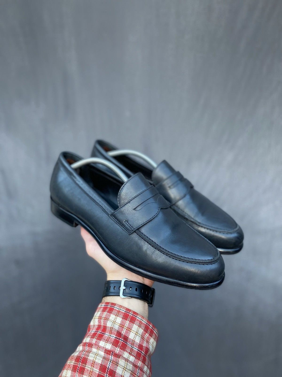 Officine Generale Officine Generale Black leather loafers size 43 Size US 9.5 / EU 42-43 - 1 Thumbnail