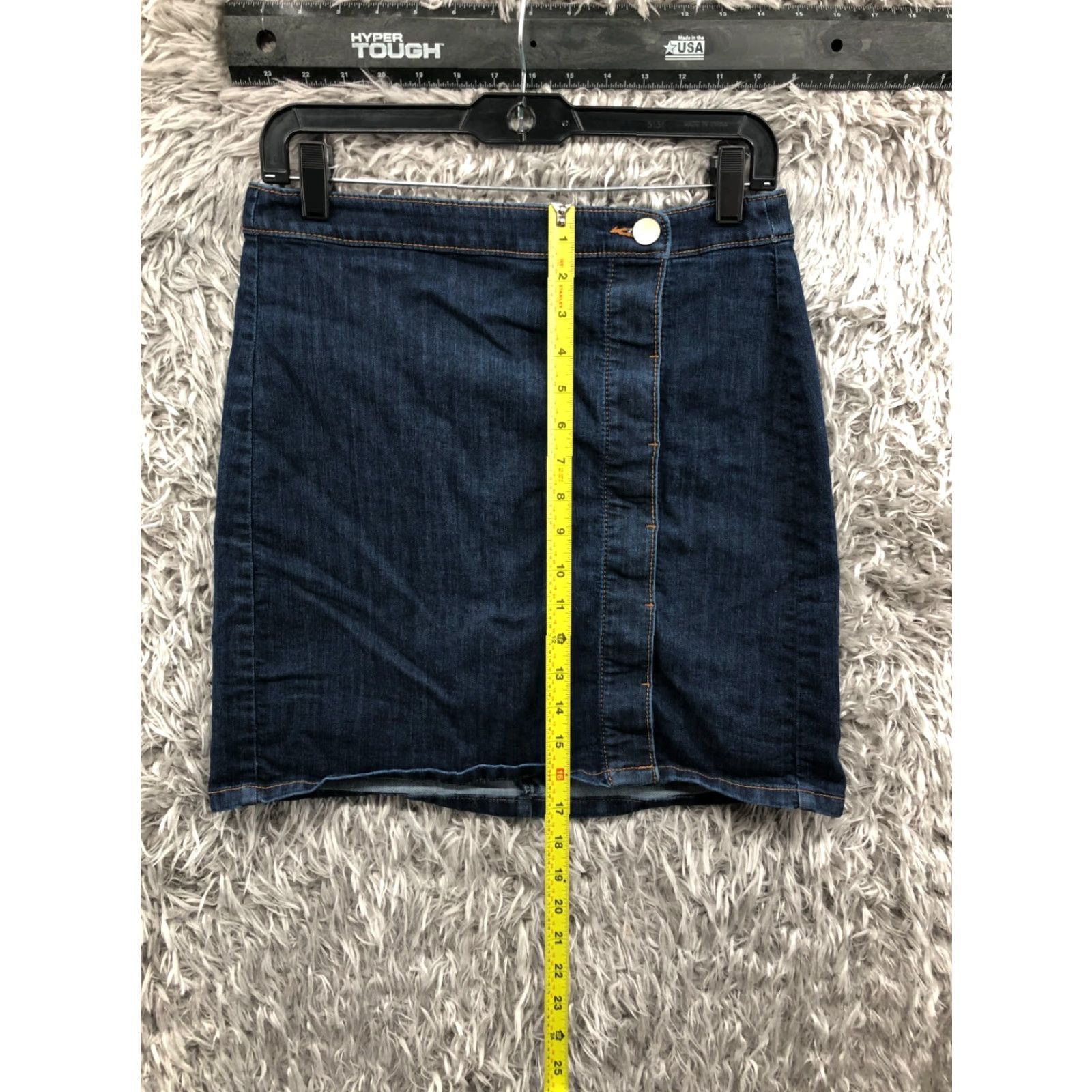 Loft LOFT Skirt Womens Size 2 Blue Denim Pencil Midi Button Closure Slit, Machine Washable, Solid, Mid Rise, Denim, 60s? Size 26" / US 2 / IT 38 - 3 Thumbnail