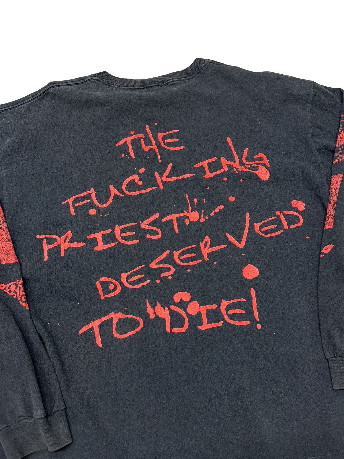 Band Tees × Designer × Vintage 1999 Cradle Of Filth “Cruelty And The Priest” Long Sleeve Size US L / EU 52-54 / 3 - 3 Thumbnail
