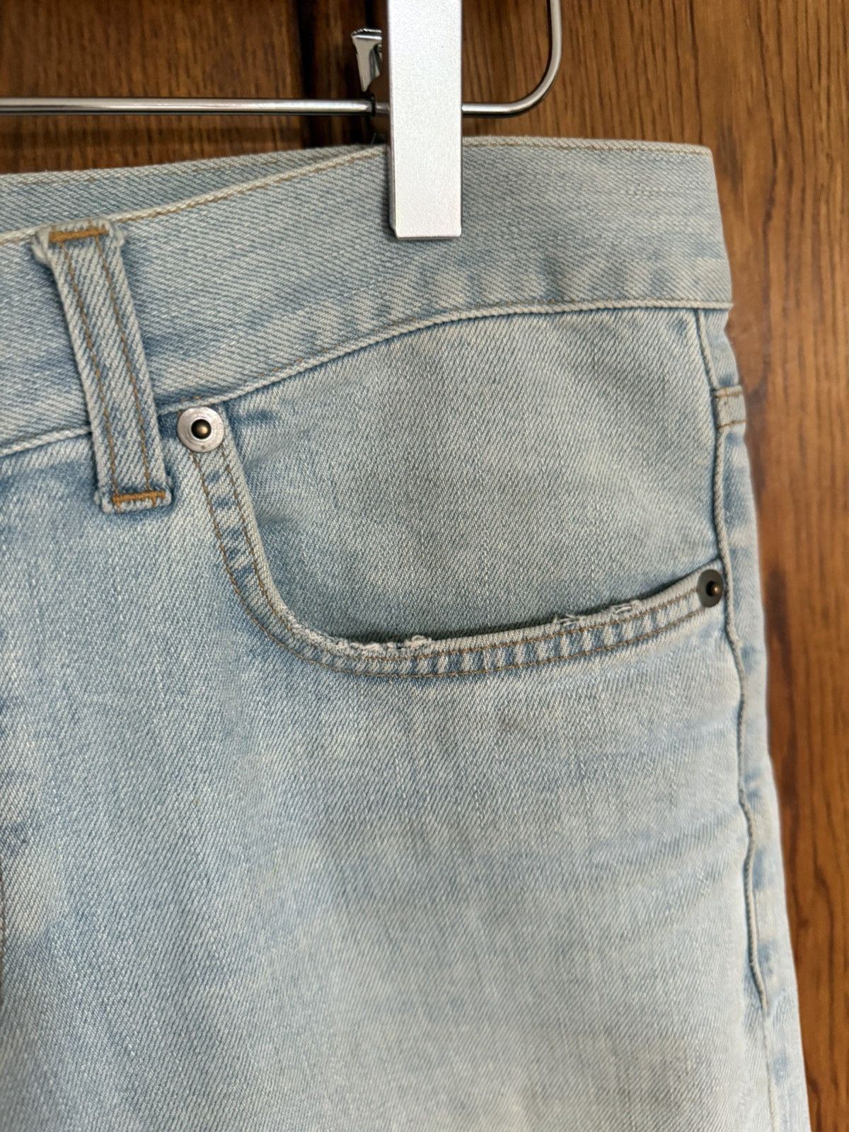 Saint Laurent Paris SS14 Saint Laurent light wash denim jeans Hedi Slimane 31 Size US 31 - 17 Thumbnail