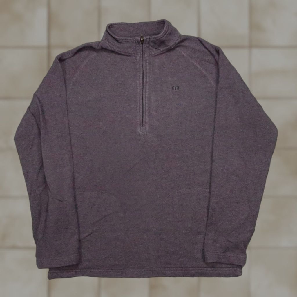 TravisMathew Travis Mathew Pullover Mens M Red Quarter Zip Mock Neck Pockets Lightweight Casual Activewear Size US M / EU 48-50 / 2 - 1 Thumbnail