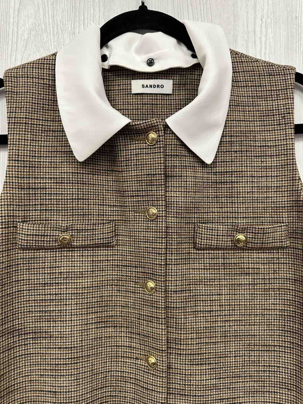 Sandro Short micro houndstooth dress Size XS / US 0-2 / IT 36-38 - 2 Thumbnail