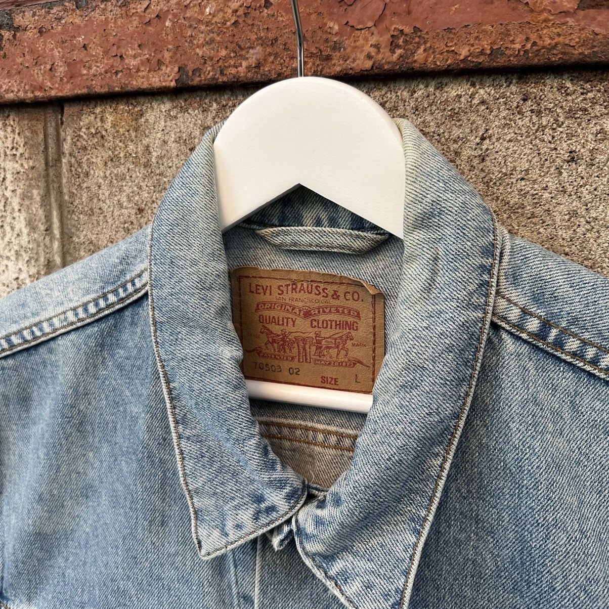Levi's Vintage Clothing Vintage Levi’s 70503 Denim Vest Crazy Western 00s USA Size L Size US L / EU 52-54 / 3 - 7 Thumbnail