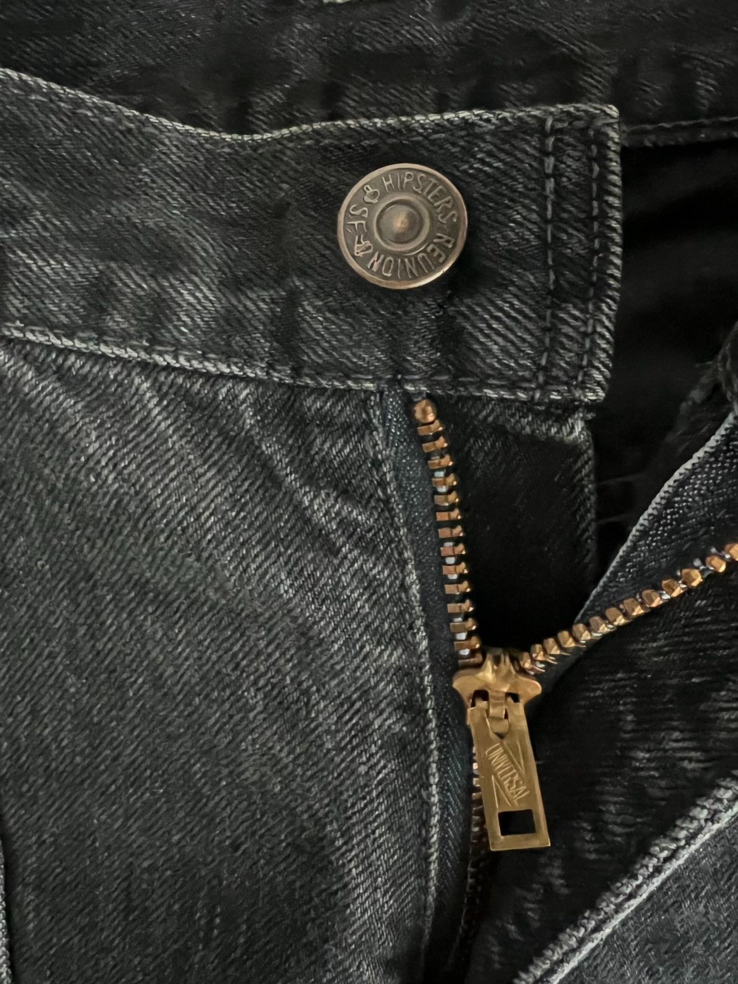 Freewheelers Freewheelers Black Out-of-Print Denim Jeans Size US 32 / EU 48 - 5 Thumbnail