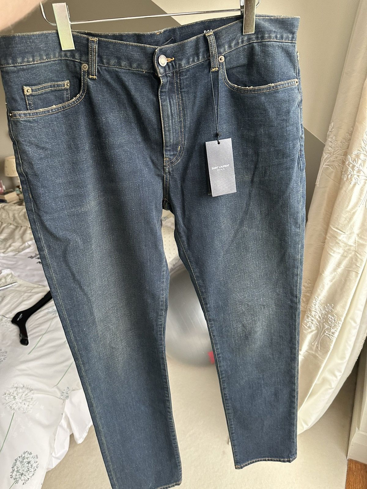 Saint Laurent Paris FW16 Saint Laurent Palladium dirty denim jeans Hedi d02 36 Size US 36 / EU 52 - 12 Thumbnail