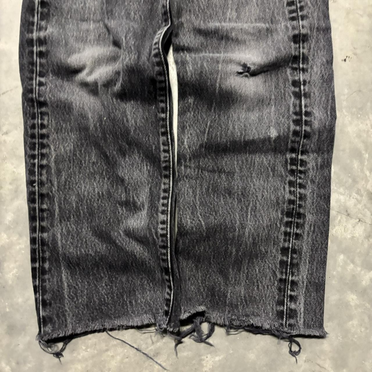 Levi's × Vintage Crazy Vintage Y2K/2000s Black Faded Distressed Levi’s 501 Denim Jeans! Size US 28 / EU 44 - 6 Thumbnail