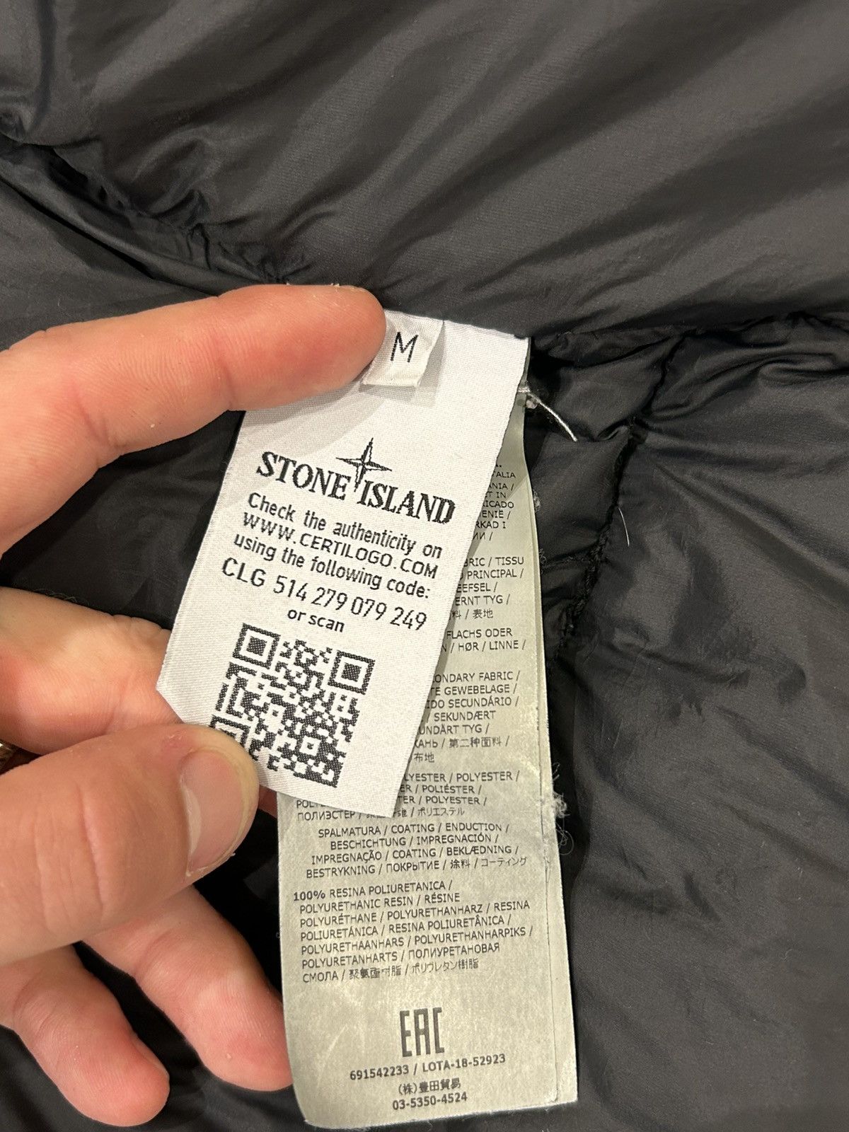 Stone Island Stone Island Lino Resinato Down TC Jacket Size US M / EU 48-50 / 2 - 10 Thumbnail