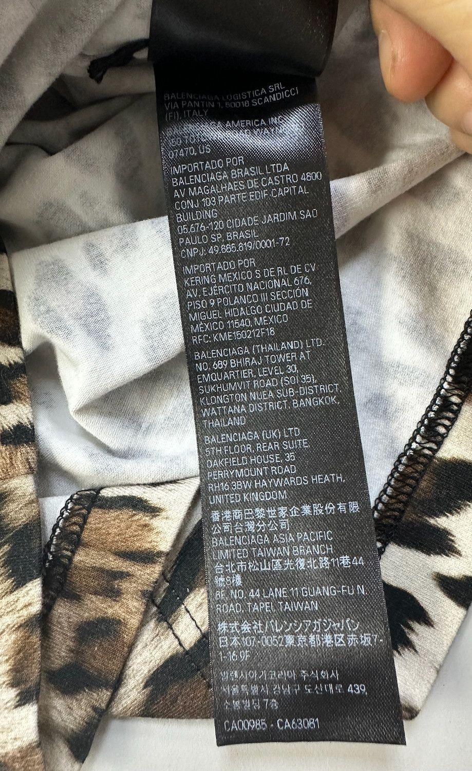 Balenciaga Balenciaga 24FW Leopard Double S/S T-shirt with Tape Size US M / EU 48-50 / 2 - 12 Thumbnail