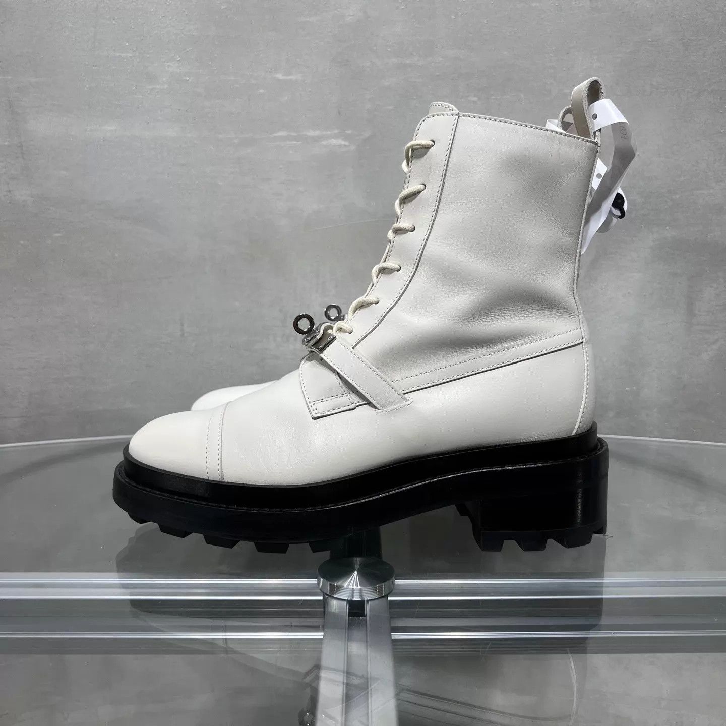 Hermes Hermes Funk Patent Calfskin Martin Boots 37 Original Box Size US 6.5 / IT 36.5 - 3 Thumbnail