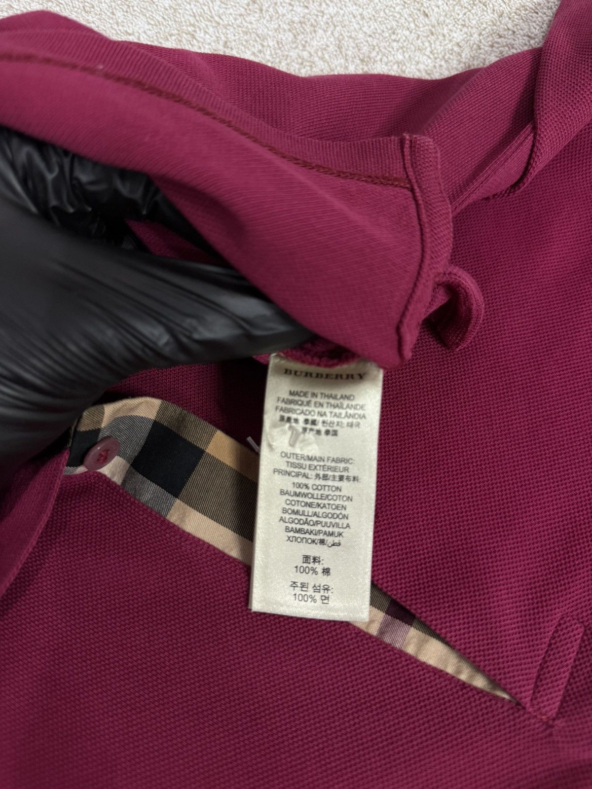 Burberry Burberry polo shirt with Burgundy Burberry symbol Size US M / EU 48-50 / 2 - 4 Thumbnail