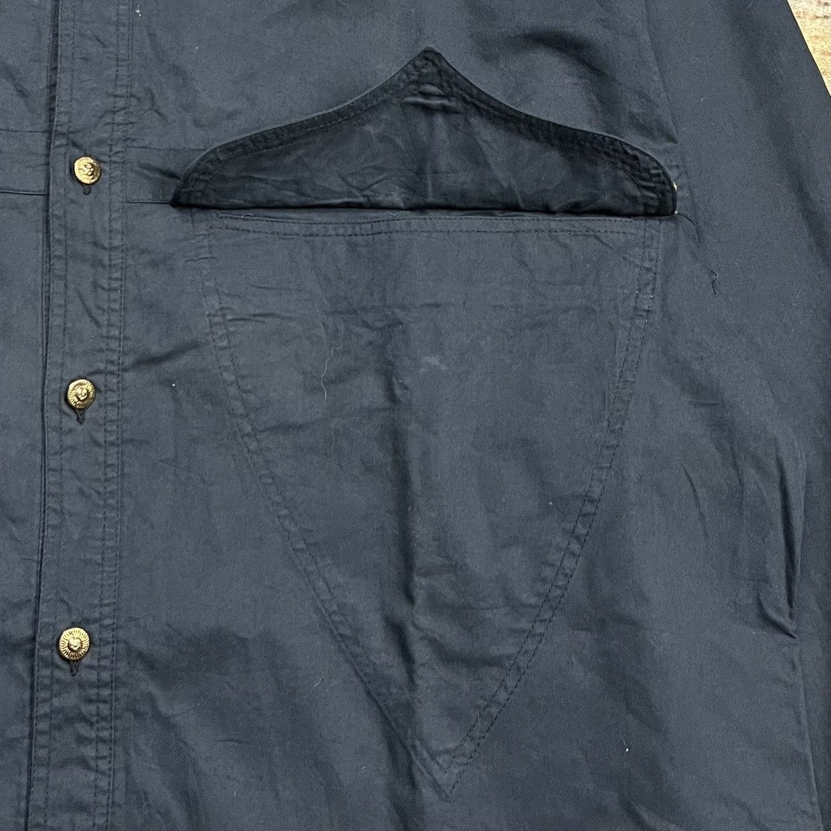 Versace × Vintage Vintage 90s Versace oversized studded medusa button shirt Size US M / EU 48-50 / 2 - 6 Thumbnail