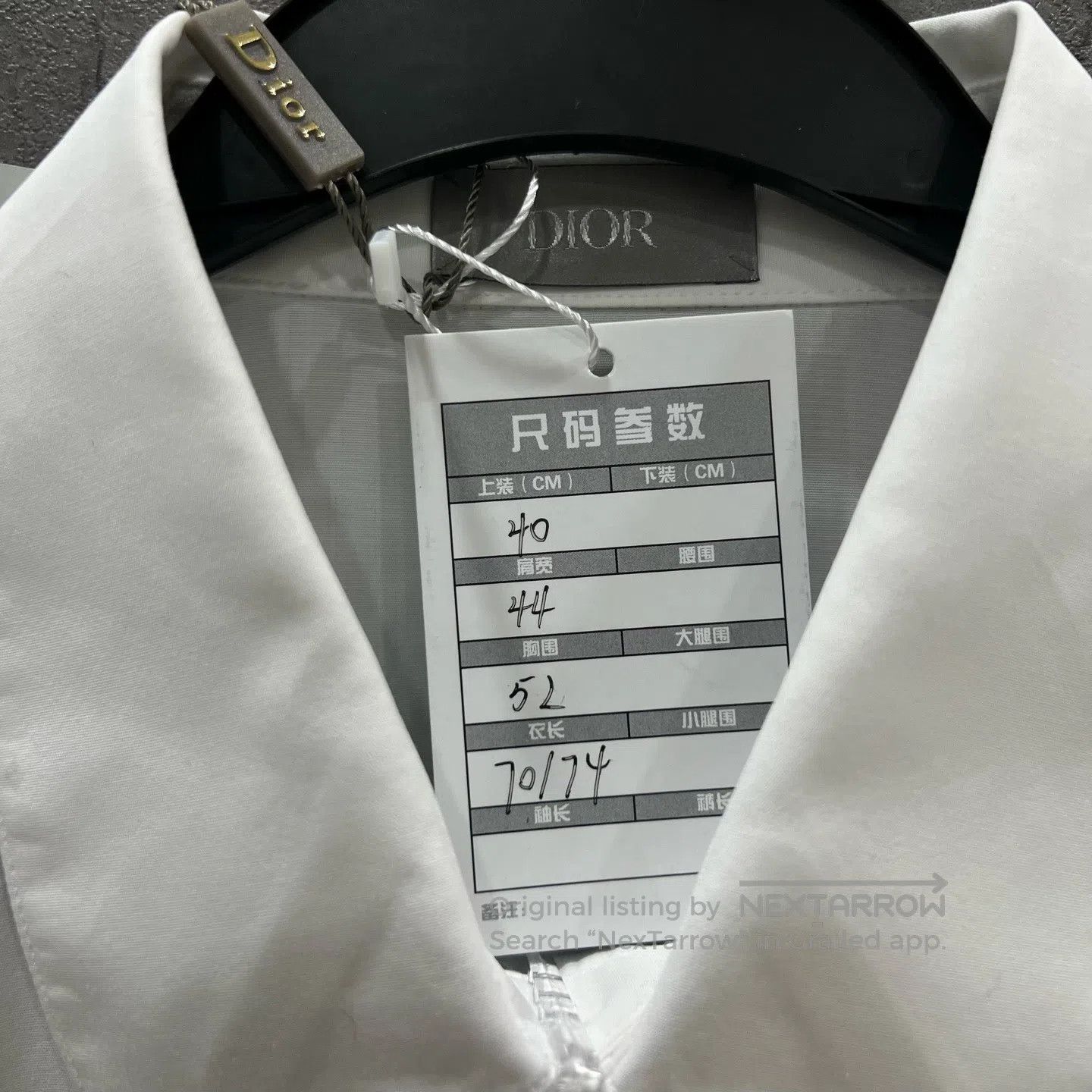 Dior Dior White Shirt with Chest Embroidered Letters| Size S / US 4 / IT 40 - 4 Thumbnail