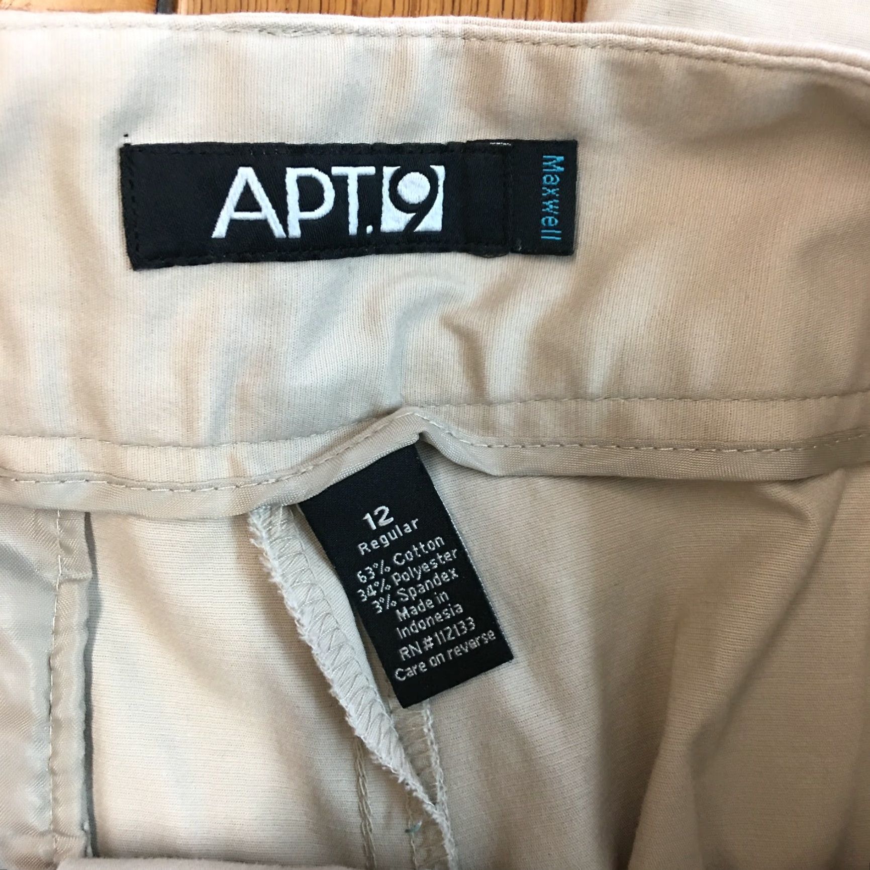 Apt. 9 Apt. 9 Dress Pants Womens Flat Front Beige 32x30 Size 12 Vintage Stretch Regular Straight Size 34" / US 12 / IT 48 - 6 Thumbnail