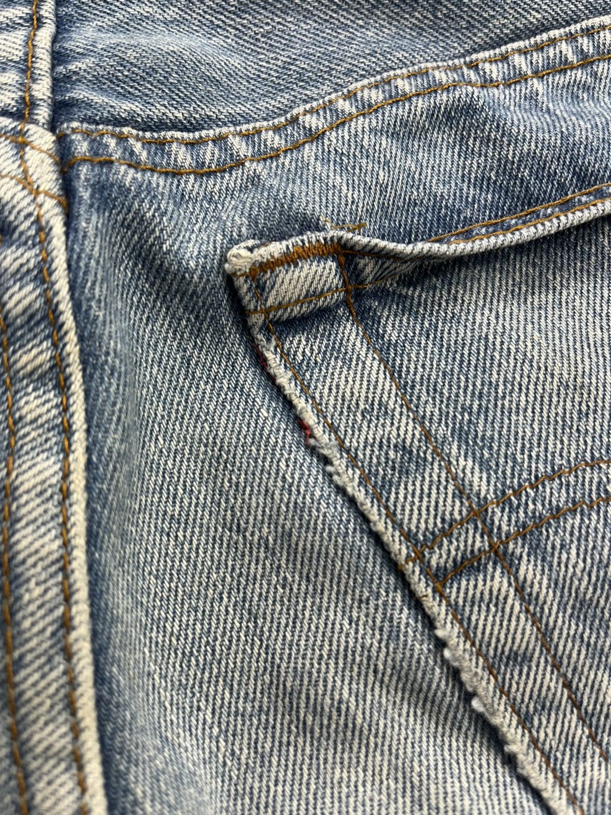 Levi's Vintage Clothing 🇺🇸1970s Vintage Levis 501XX Cut Off Straight Leg Blue Jeans Size US 29 - 17 Thumbnail