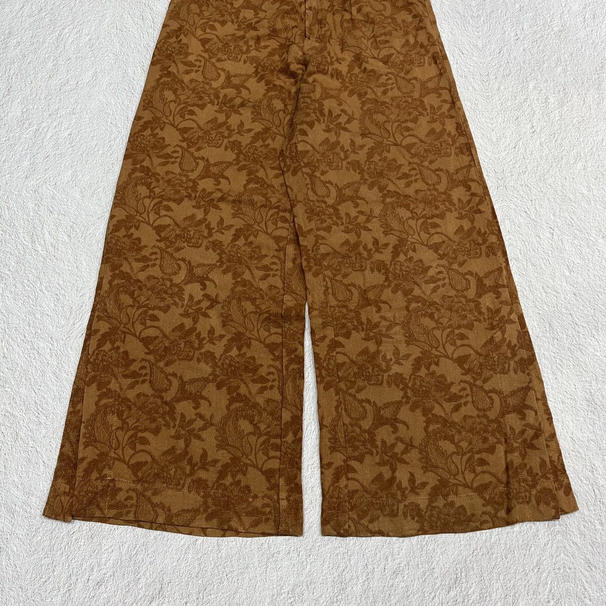 GOA Natural Vintage GOA Velvet Flower Flared Pants Avant Garde Size 30" / US 8 / IT 44 - 3 Thumbnail