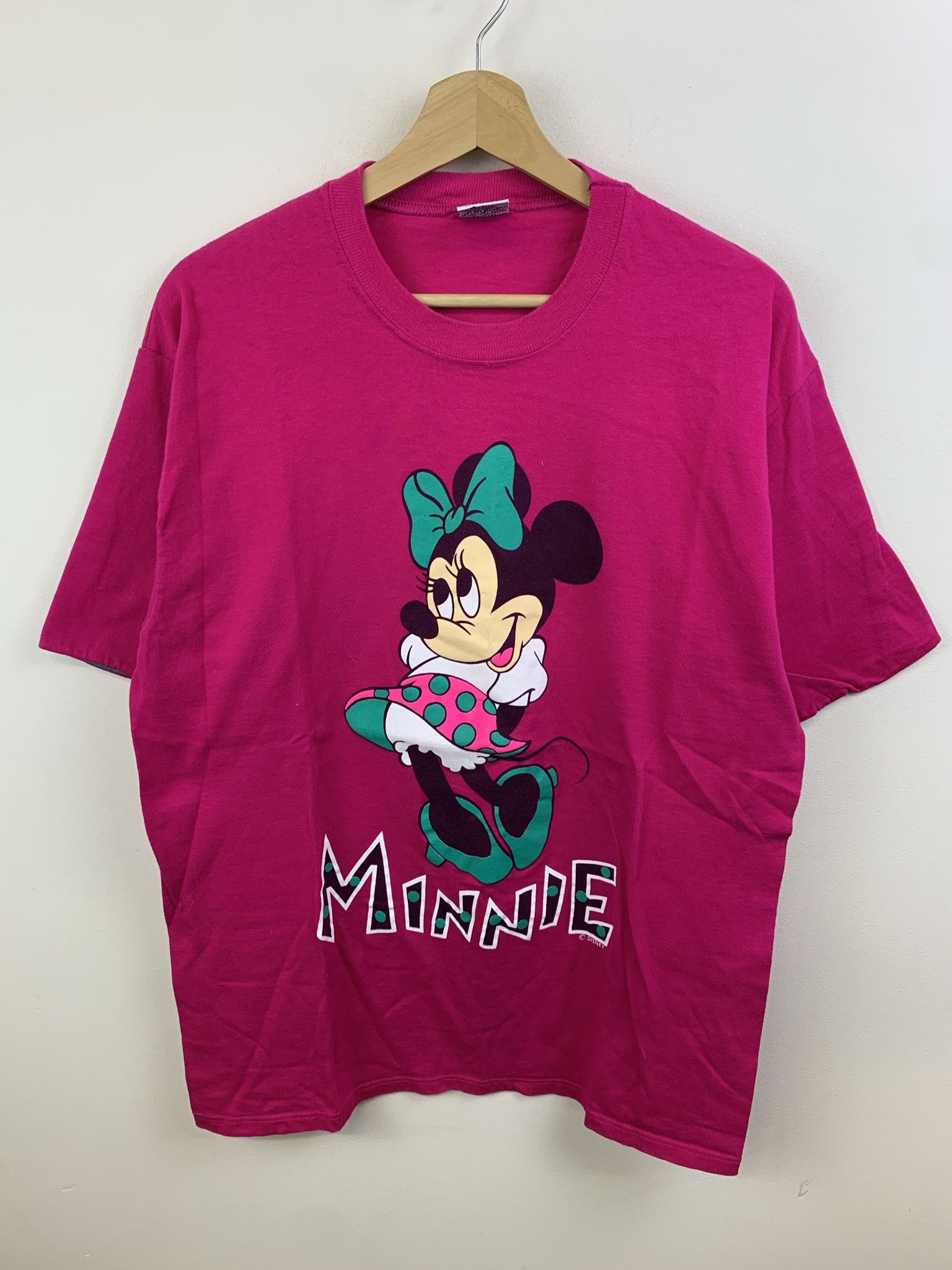 Disney Vintage 1990s Minnie Mouse Pink Tee Minnie Mickey Mouse Tee Size L Size US L / EU 52-54 / 3 - 1 Thumbnail