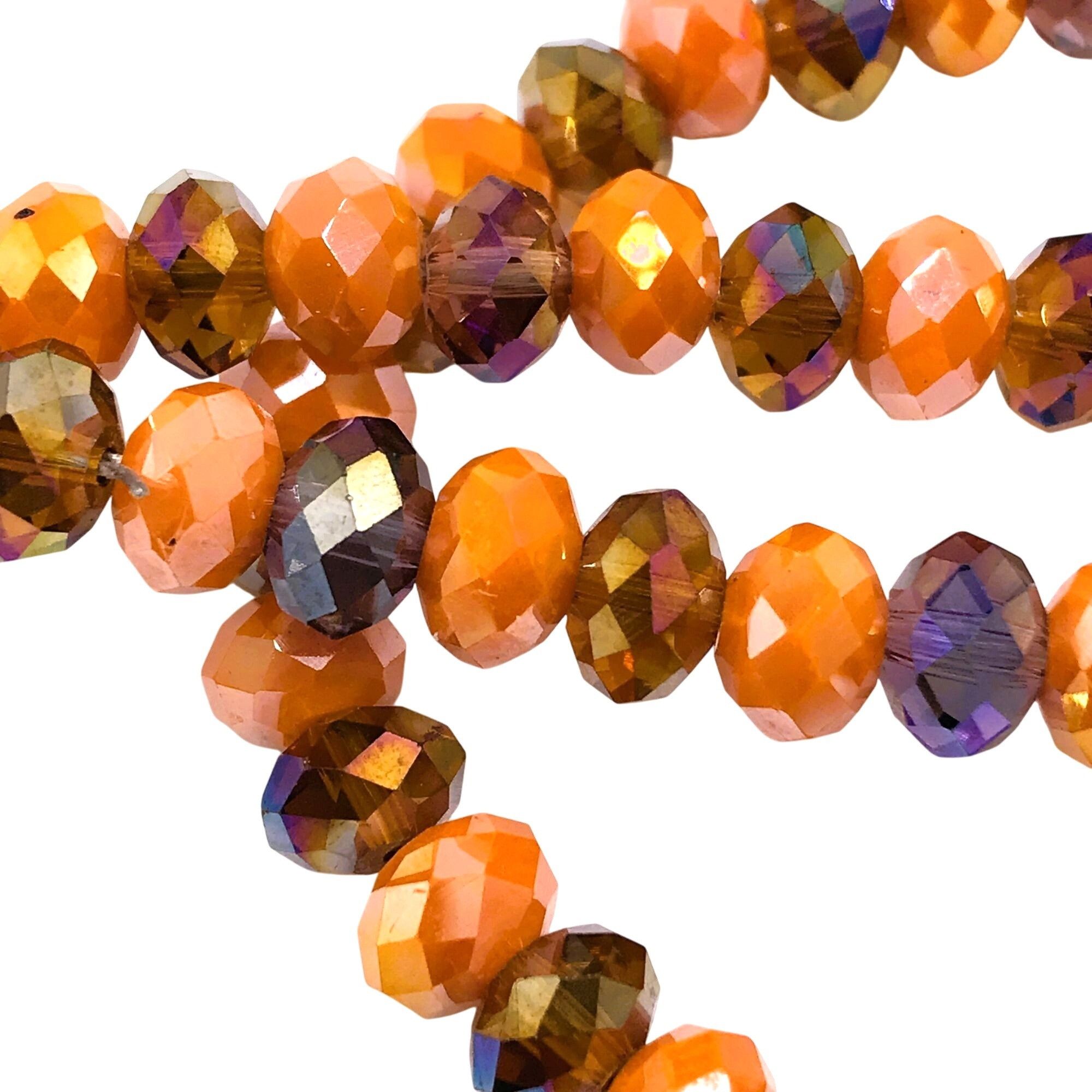 Other Polished Glass Necklace Earring Set Demi-Parure Orange Size ONE SIZE - 1 Thumbnail