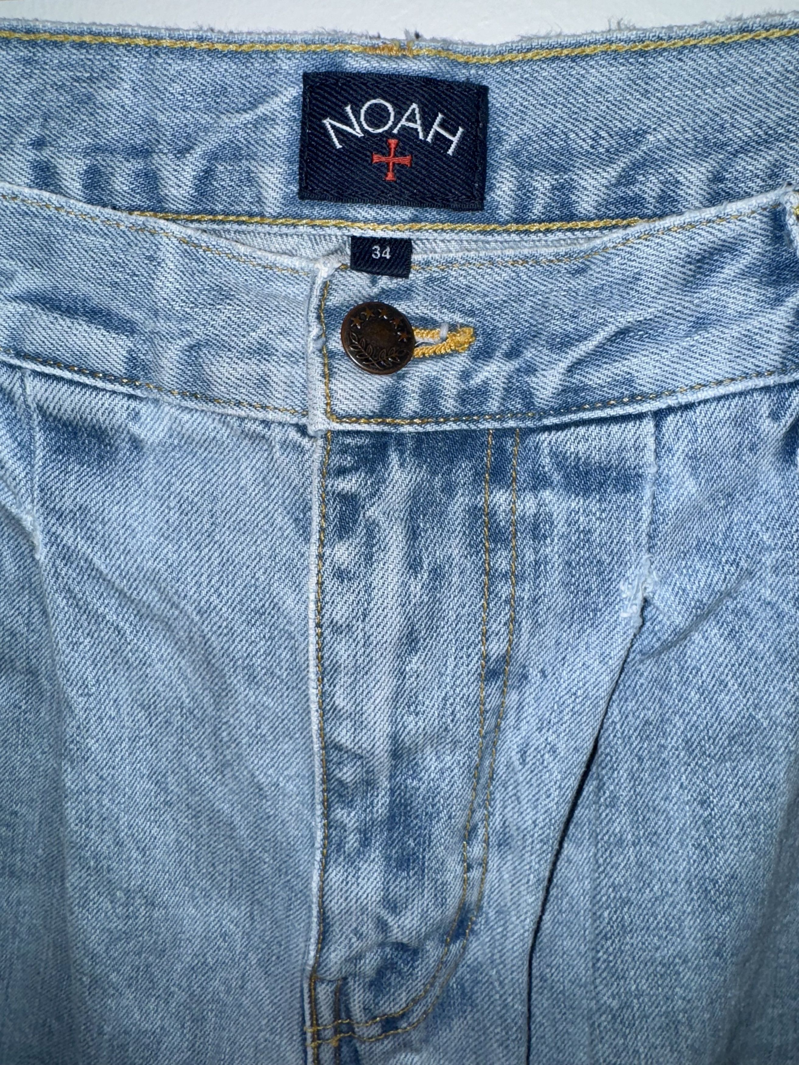 Noah Noah NYC Men’s Light Wash Pleated Denim Jean Size US 34 / EU 50 - 5 Thumbnail