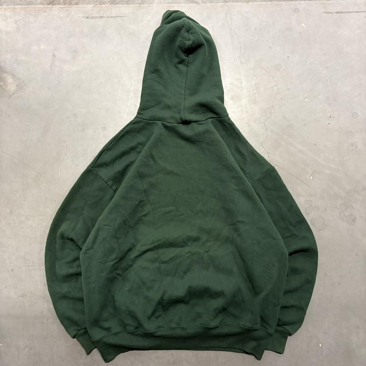 Vintage Crazy Vintage Y2K/2000s Blank Forest Green quality Streetwear Loungewear Hoodie! Size US L / EU 52-54 / 3 - 2 Thumbnail