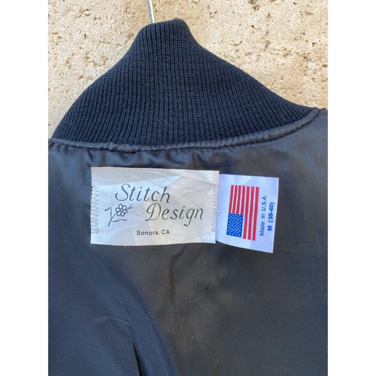 Vintage VINTAGE Stitch Design Jacket Western Cowboy Western Jacket M Mens Black Cotton Blend Zip Bomber Geometric Southwest Pattern 90s ca Sonora Size US M / EU 48-50 / 2 - 4 Thumbnail