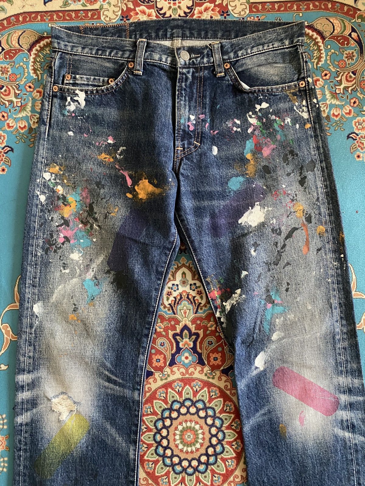 Japanese Brand × Seditionaries Japanese Brand RNA INC Slang Splatter Design Punk Denim Size US 32 / EU 48 - 4 Thumbnail