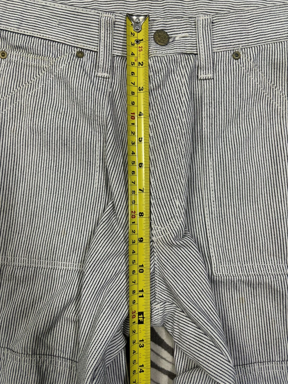 JNCO Vintage Japanese Brand Hickory Striped Baggy Cargo Jeans Size US 31 - 20 Thumbnail
