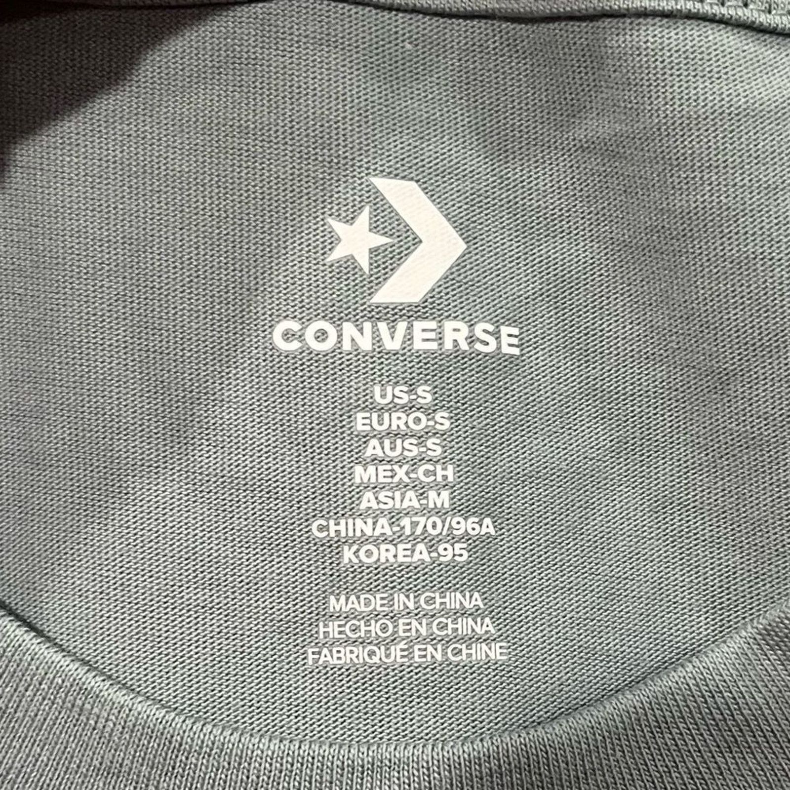 Converse NWOT Converse Star Chevron Ocean T-Shirt Gray Size Small Size S / US 4 / IT 40 - 3 Thumbnail