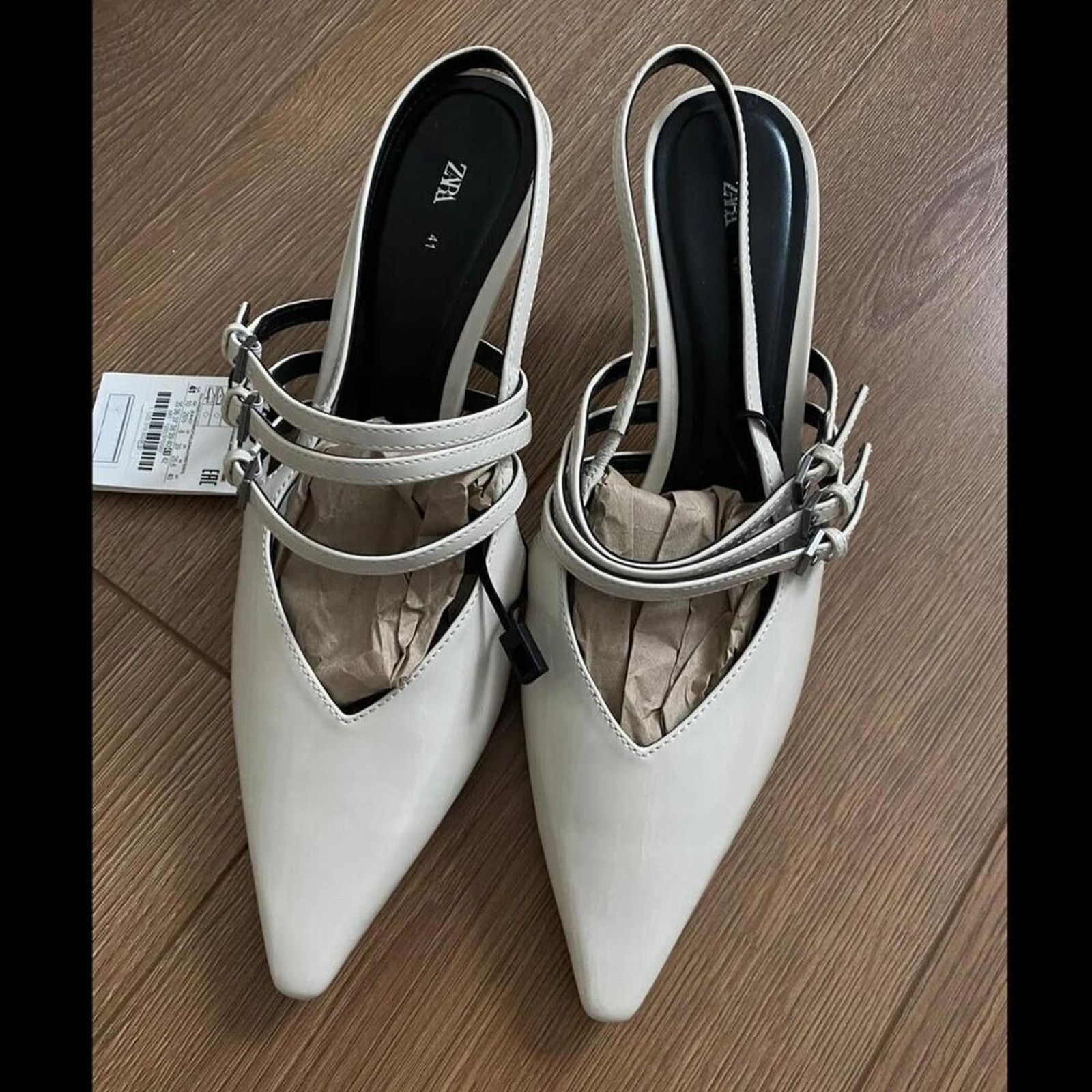 Zara HOT TREND!!! ZARA Pointed Toe Buckled Heels Size US 8 / IT 38 - 14 Thumbnail