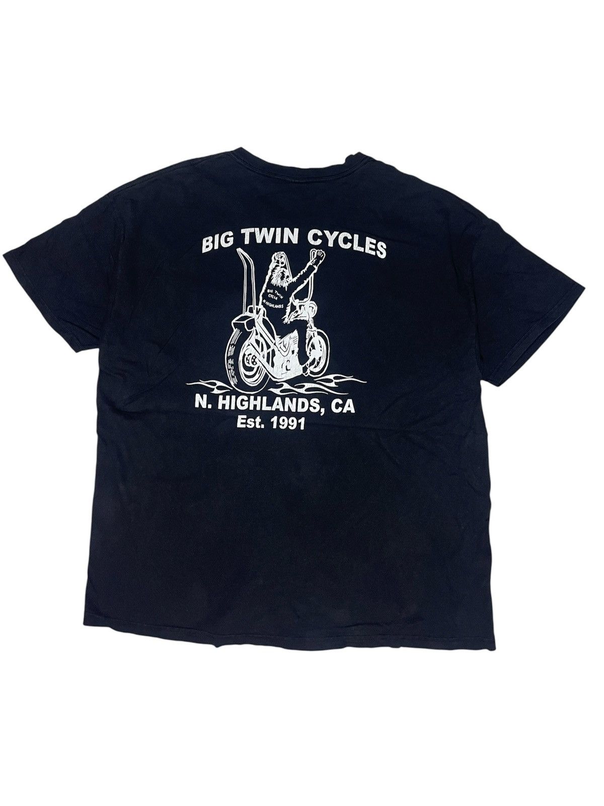 Vintage 90s Big Twin Cycles Pocket T-shirt