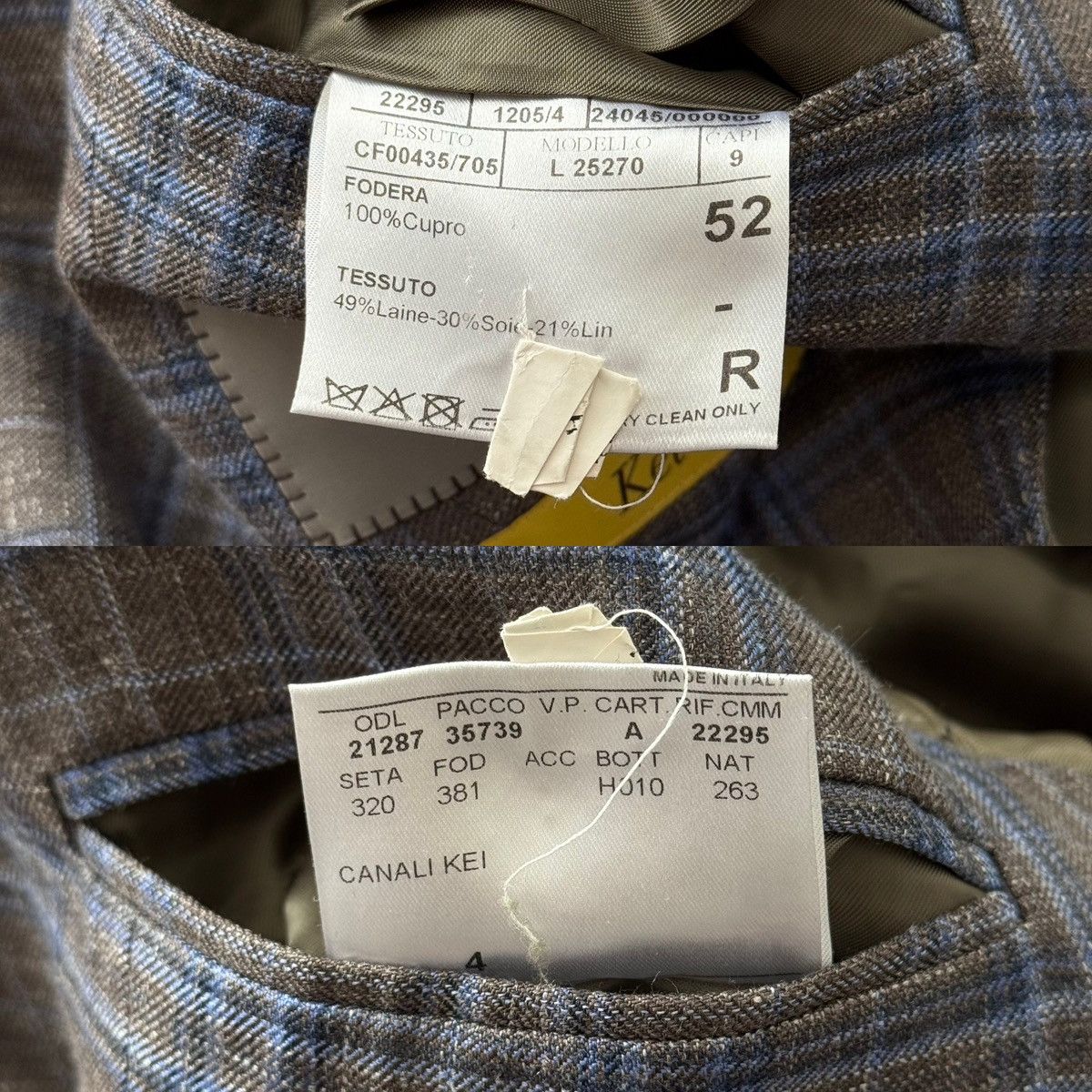 Canali Canali Kei Wool, Silk & Linen Two Button Sport Grey Jacket Size 42R - 8 Thumbnail