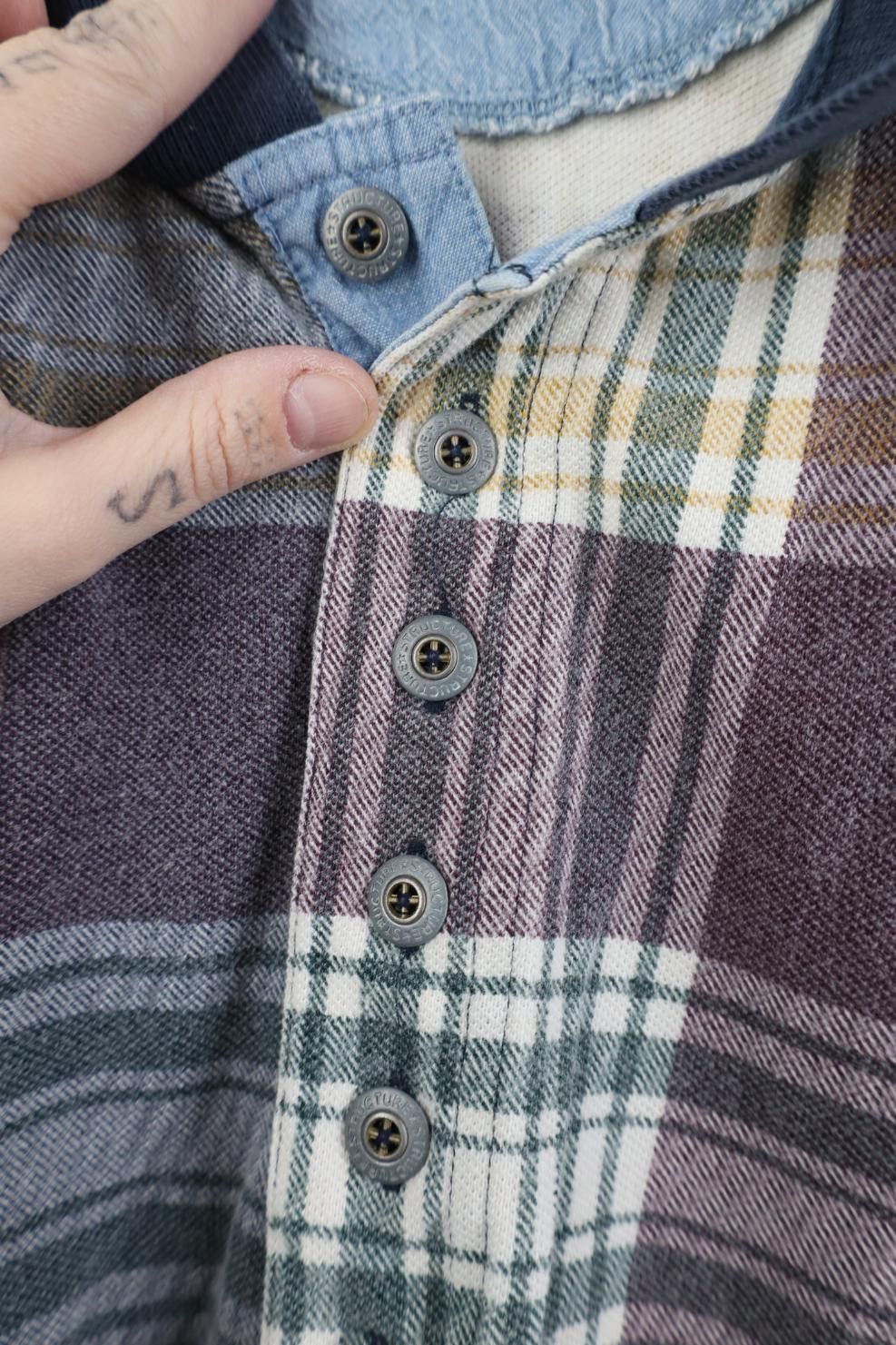 Vintage Vintage 90s Streetwear Knit Golf Polo Shirt Rainbow Plaid Size US XL / EU 56 / 4 - 4 Thumbnail