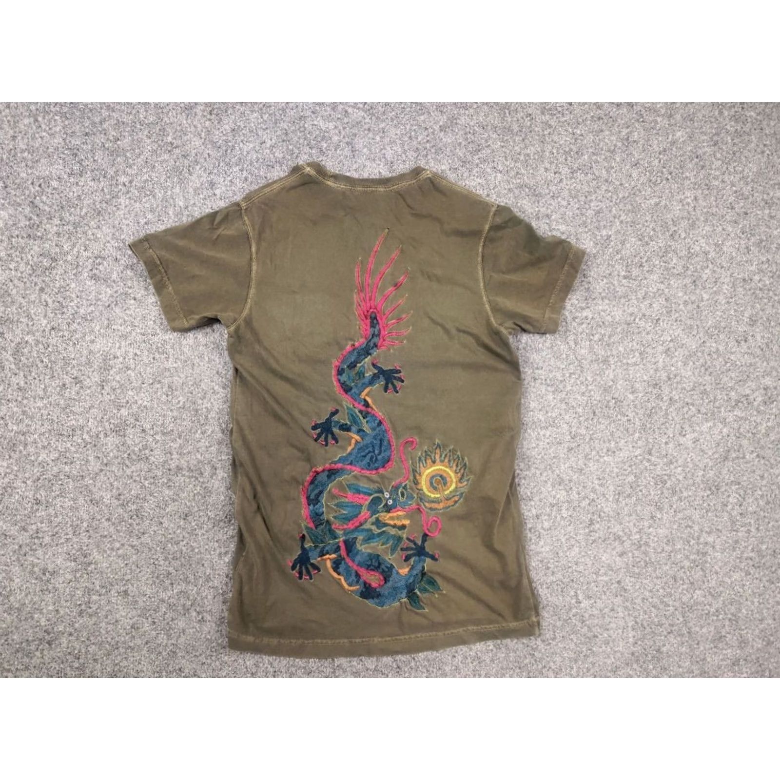 Maharishi VINTAGE Maharishi Japanese Dragon Overprint Embroidered Green T-shirt Tee Size US S / EU 44-46 / 1 - 5 Thumbnail