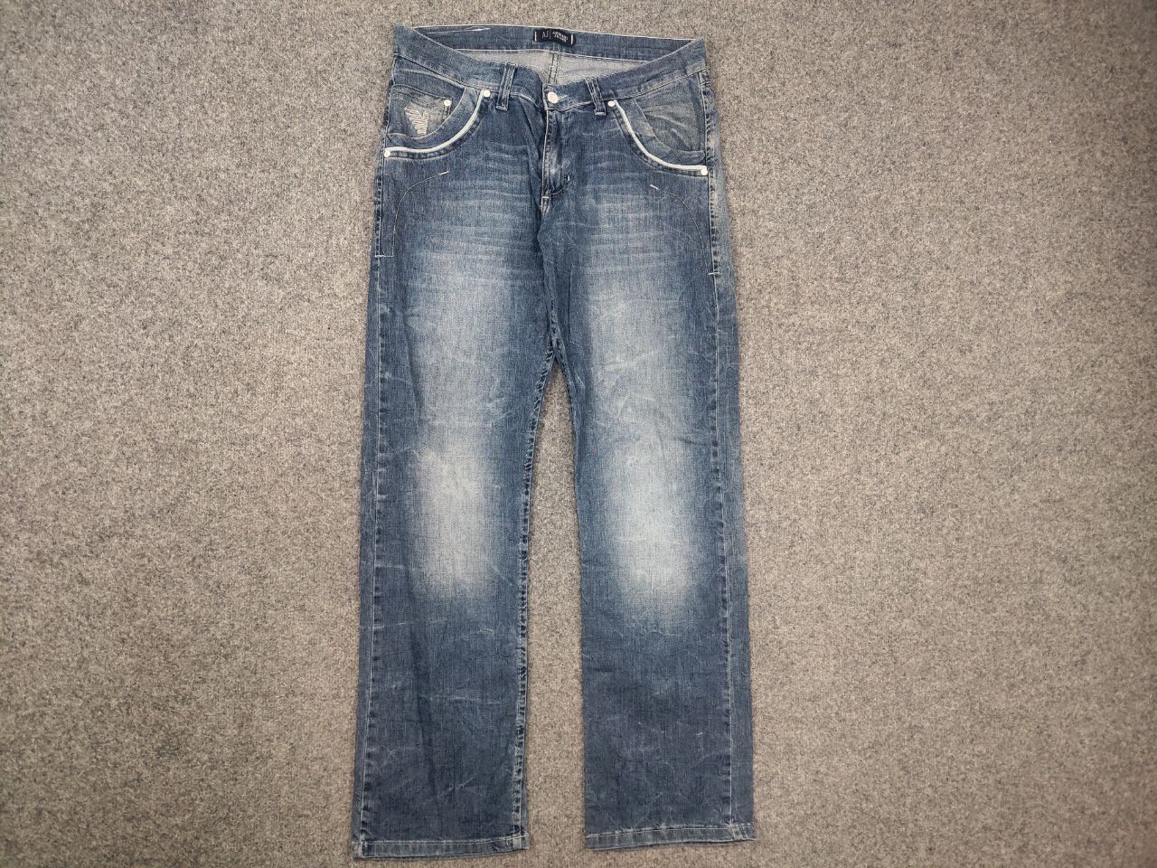 Emporio Armani Vintage Y2K Emporio Armani Embroidered logo Denim Jeans Size US 33 - 2 Thumbnail