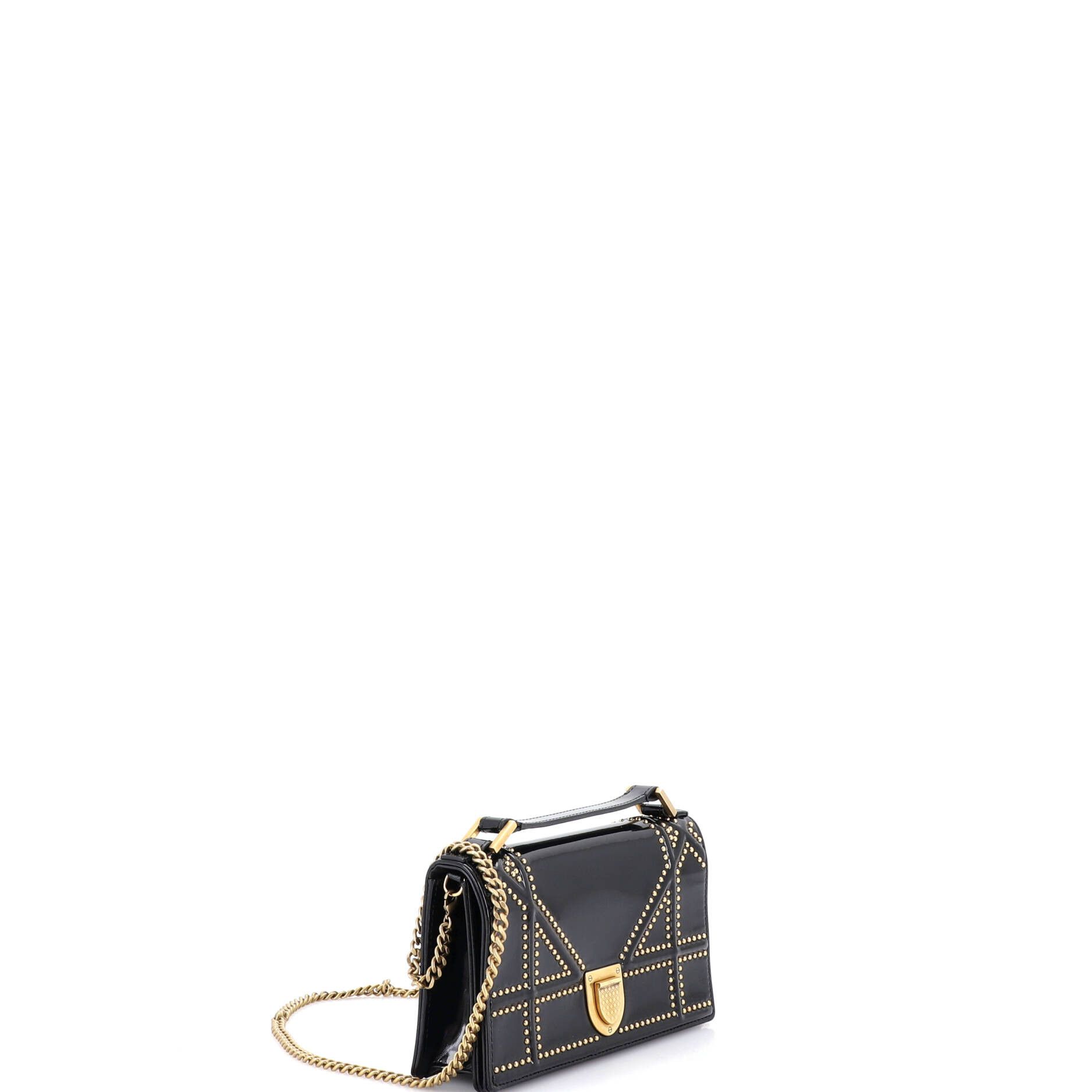 Dior Diorama Chain Flap Clutch Studded Patent Size ONE SIZE - 1 Thumbnail