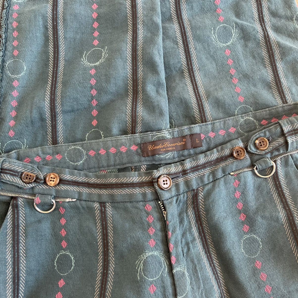 Undercover SS2003 "Scab" Ethnic Tribal Giz Embroidery Pants Size US 32 / EU 48 - 3 Thumbnail