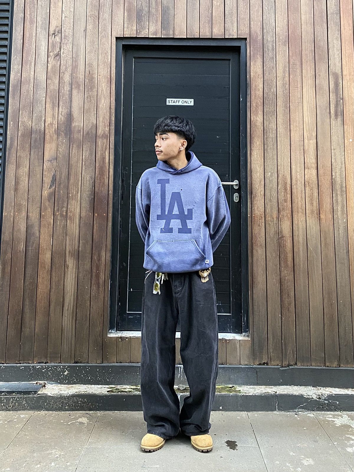 Japanese Brand “LA” Perfectly RUSSELL Hoodie Size US L / EU 52-54 / 3 - 5 Thumbnail