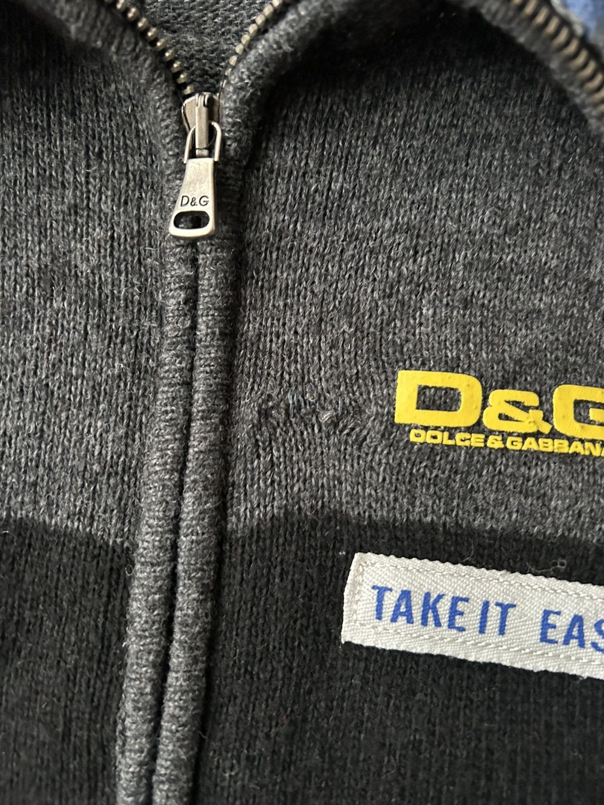 Dolce & Gabbana Y2K Dolce Gabbana Take a Challenge Zip Up Wool Sweater Size US M / EU 48-50 / 2 - 6 Thumbnail