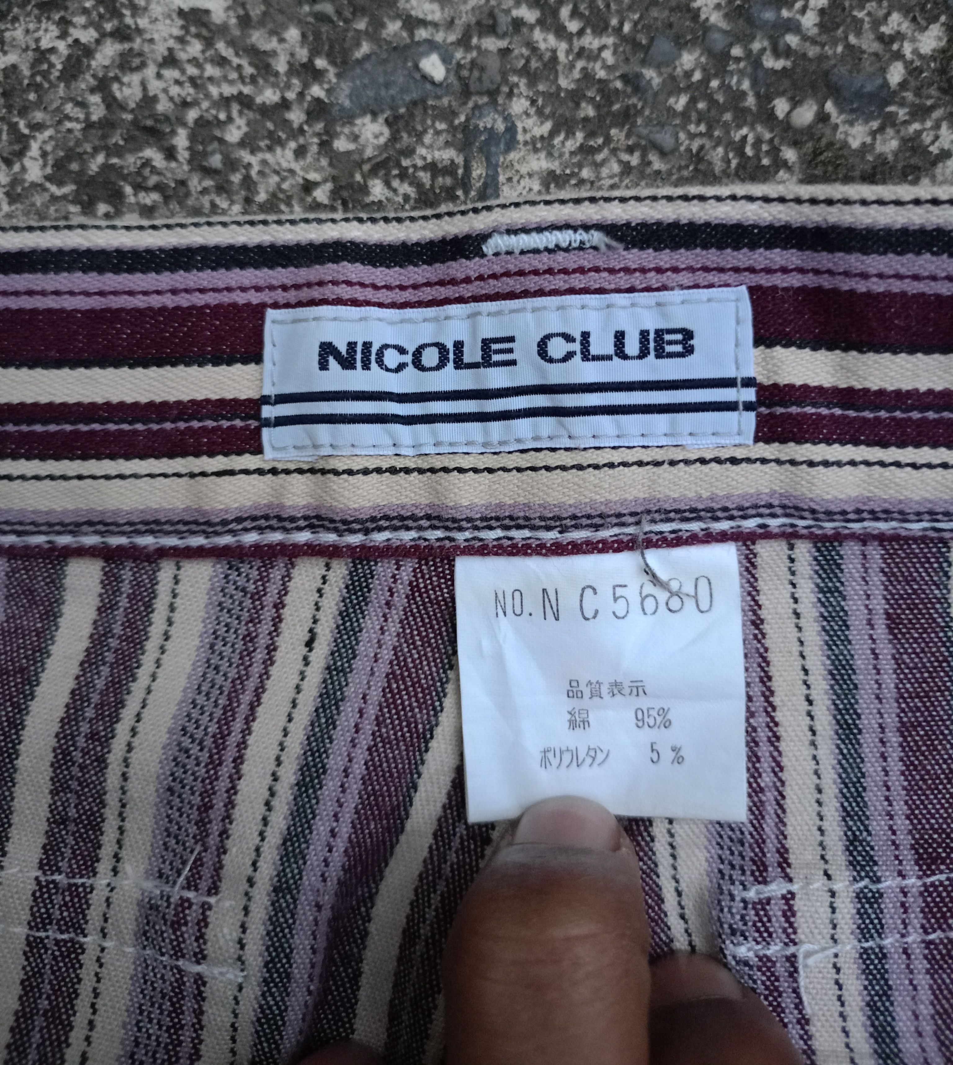 If Six Was Nine × Japanese Brand × Nicole Club Nicole Club strip Flared Pants Size US 30 / EU 46 - 5 Thumbnail