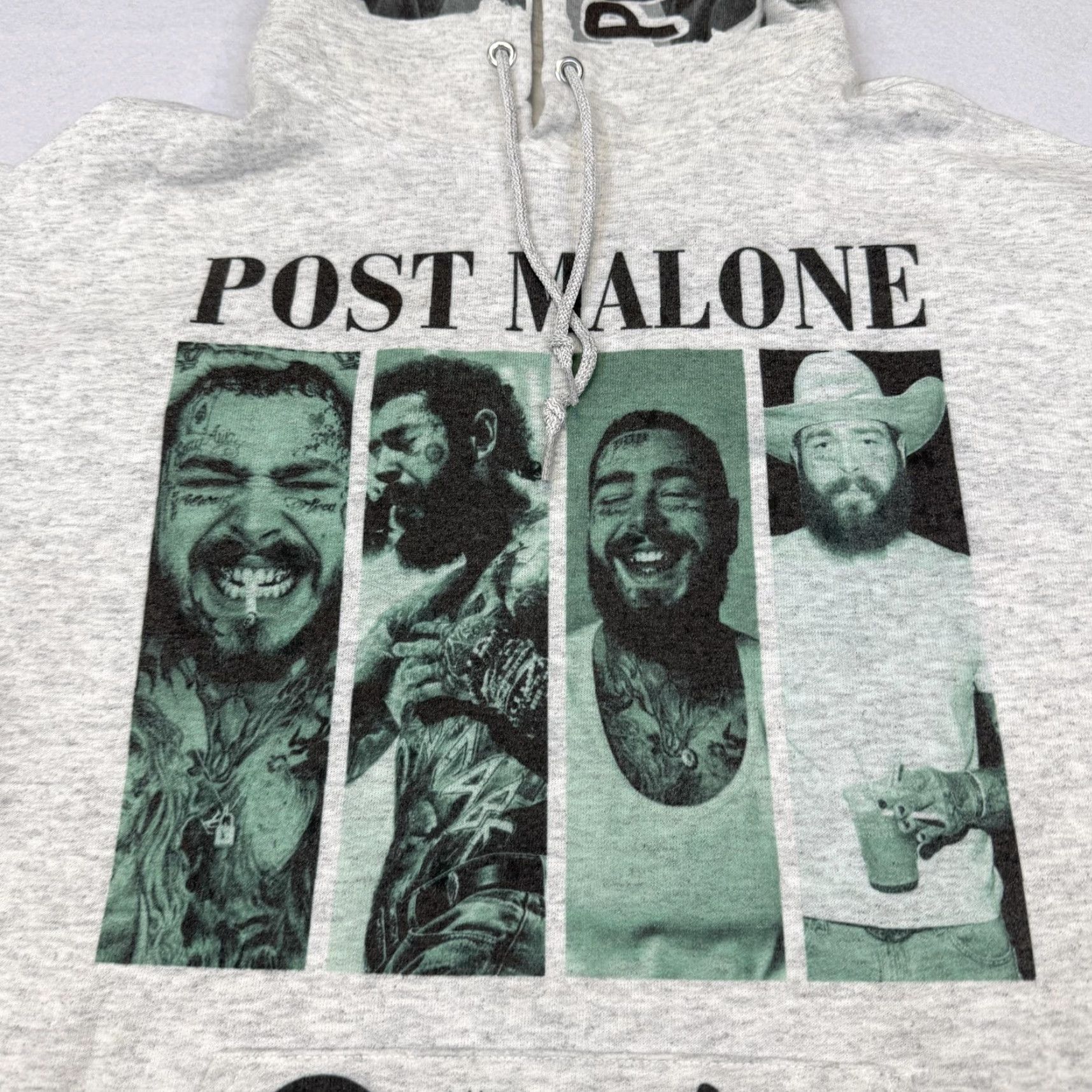 Jerzees Post Malone AOP Hoody Mens Small Posty Forever Graphic Band Street Jerzees Hoodie Mens S Gray Graphic Print Post Malone Theme Music Vintage No Size US S / EU 44-46 / 1 - 4 Thumbnail