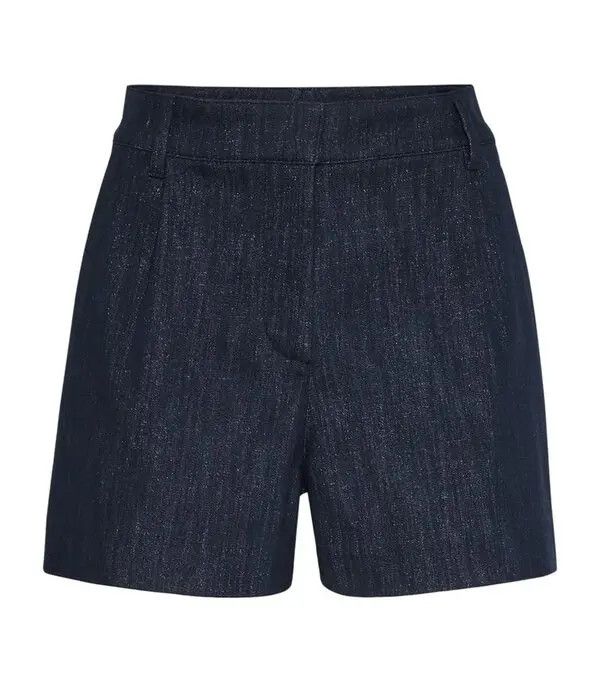 Brunello Cucinelli o1la1rc1a0425 Denim Bermuda in Blue Size 27" / US 4 / IT 40 - 1 Thumbnail