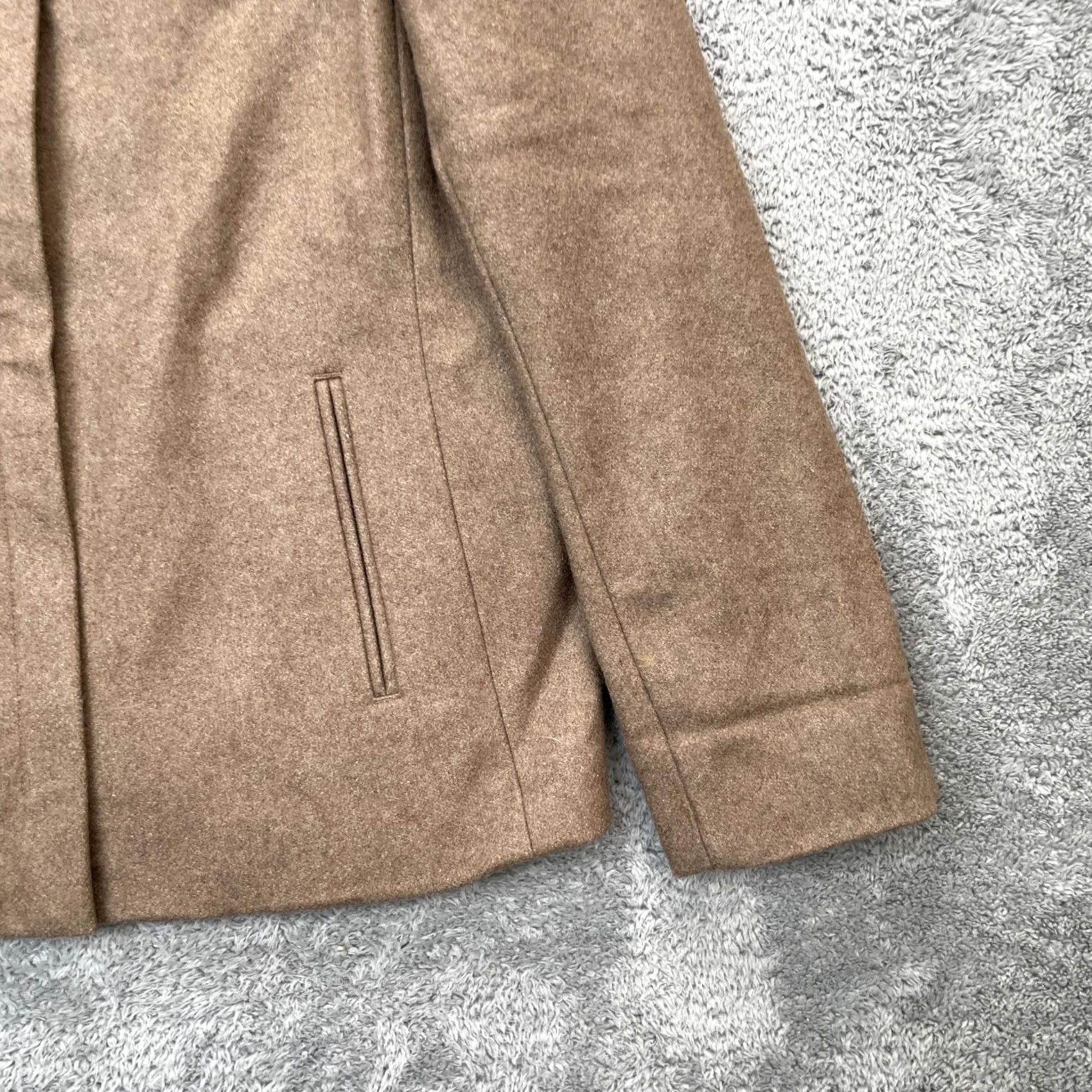 J.Crew VINTAGE J.CREW Jacket Womens Medium Brown Coat Wool Blend Lined Full Zip Formal City Classic Preppy Size M / US 6-8 / IT 42-44 - 5 Thumbnail
