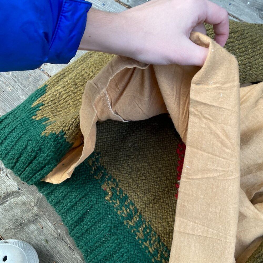 Handmade Vintage 1958 Green Goose Cowichan Handmade Woven Wool Jacke Size US L / EU 52-54 / 3 - 7 Thumbnail